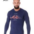 Męska koszulka z wełną merynosów z długim rękawem OUTDOOR WOOL PRO