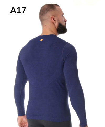 Męska koszulka z wełną merynosów z długim rękawem OUTDOOR WOOL PRO