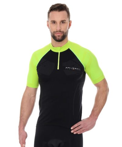 Koszulka rowerowa unisex krótki rękaw z suwakiem