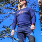 Męska koszulka z wełną merynosów z długim rękawem OUTDOOR WOOL PRO