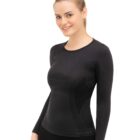 Damska koszulka z długim rękawem z wełną merino COMFORT WOOL