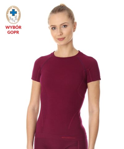 Koszulka damska z wełną merino z krótkim rękawem ACTIVE WOOL